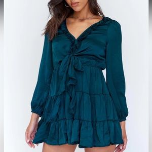 Princess Polly - Randi Mini Dress - Teal - Size 6